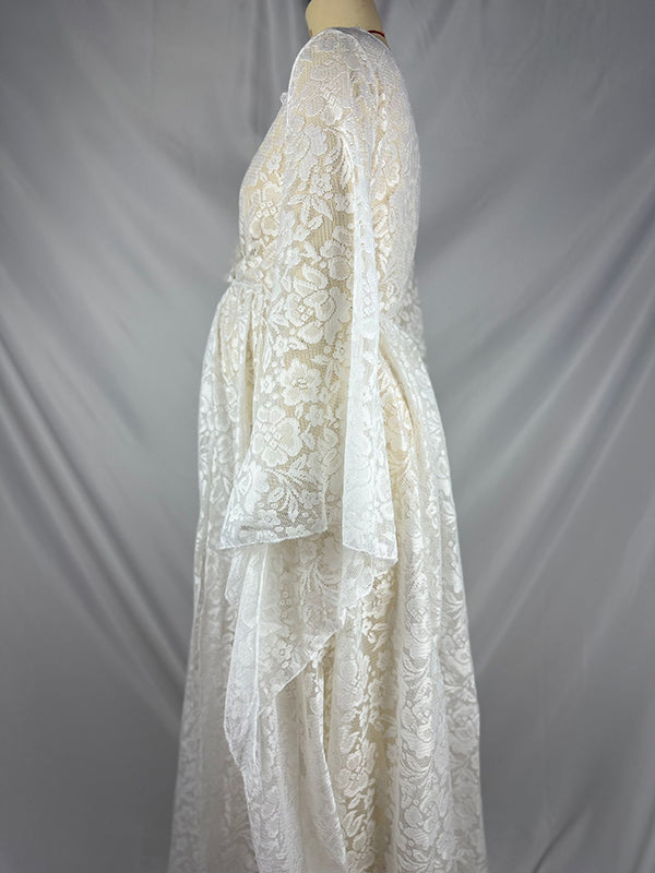 fotobeyou Boho Lace Summer Maternity Dress Perfect for Outdoor Photoshoots