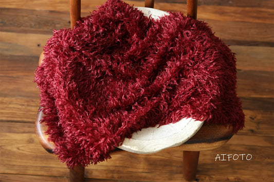 Fur Flokati Soft Curly Faux Cuddly Nest Newborn Basket Filler Baby Layering Blanket Stuffers