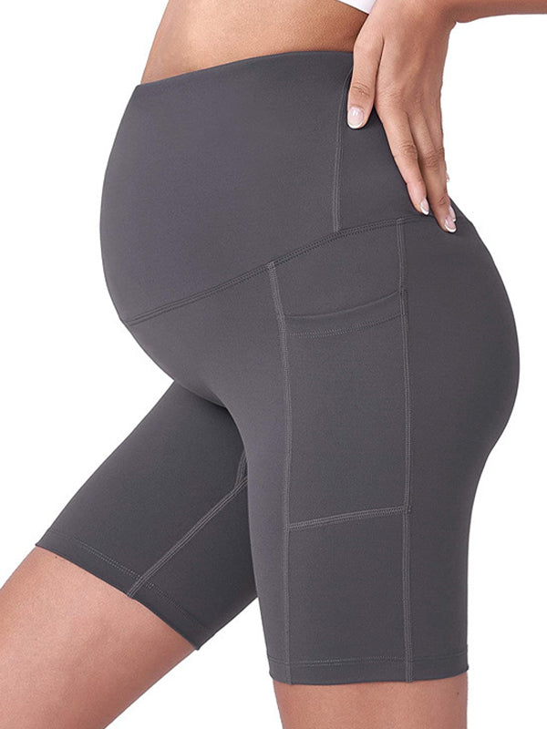 fotobeyou Pockets High Waisted Maternity Bottoms