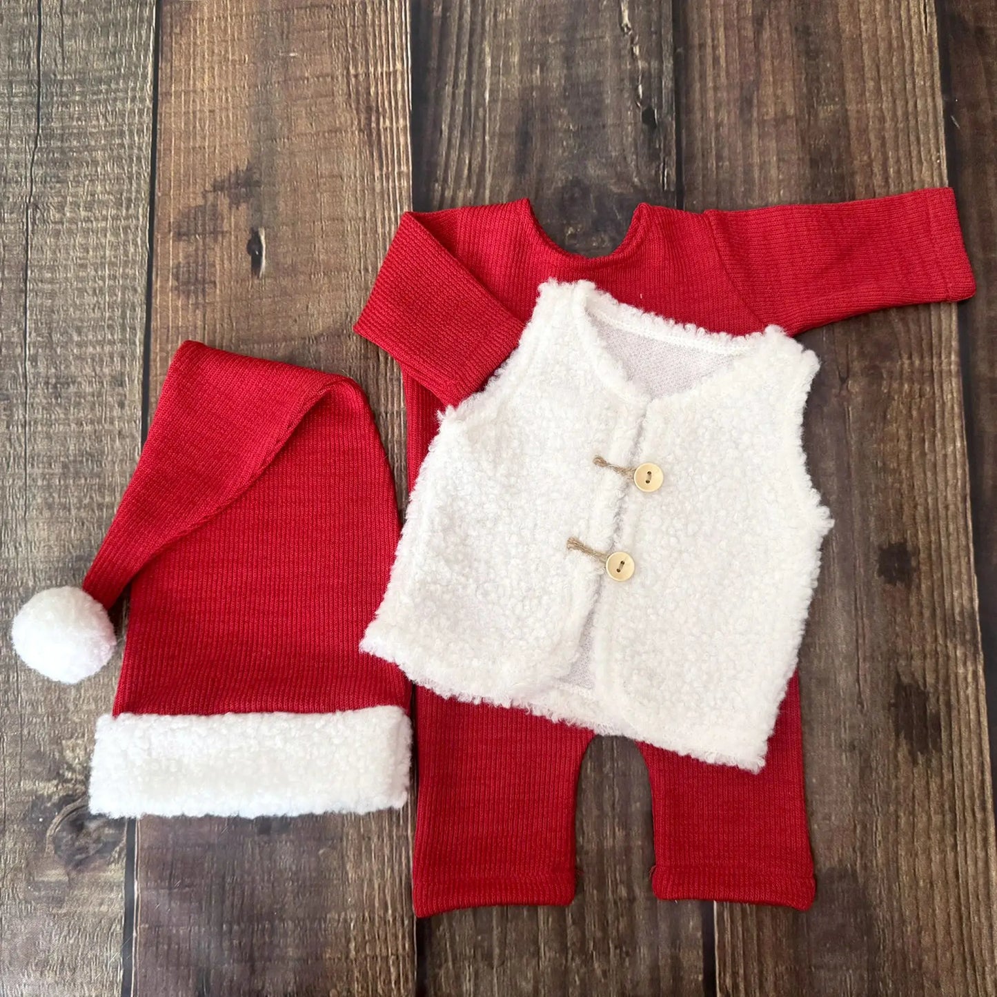 Christmas Baby Santa 3pcs Set Costume Xmas