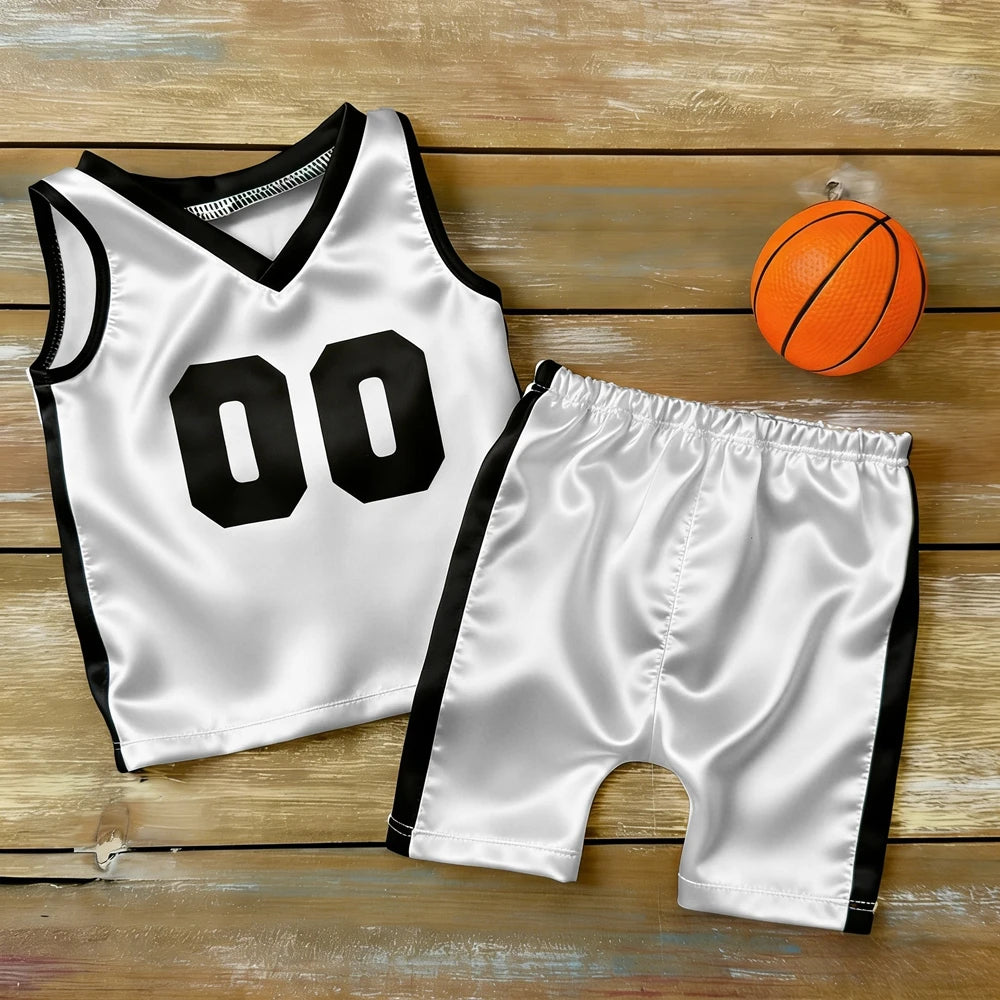 Newborn Baby Sports Jersey Set Costume Mini Basketball Studio Photos Pro