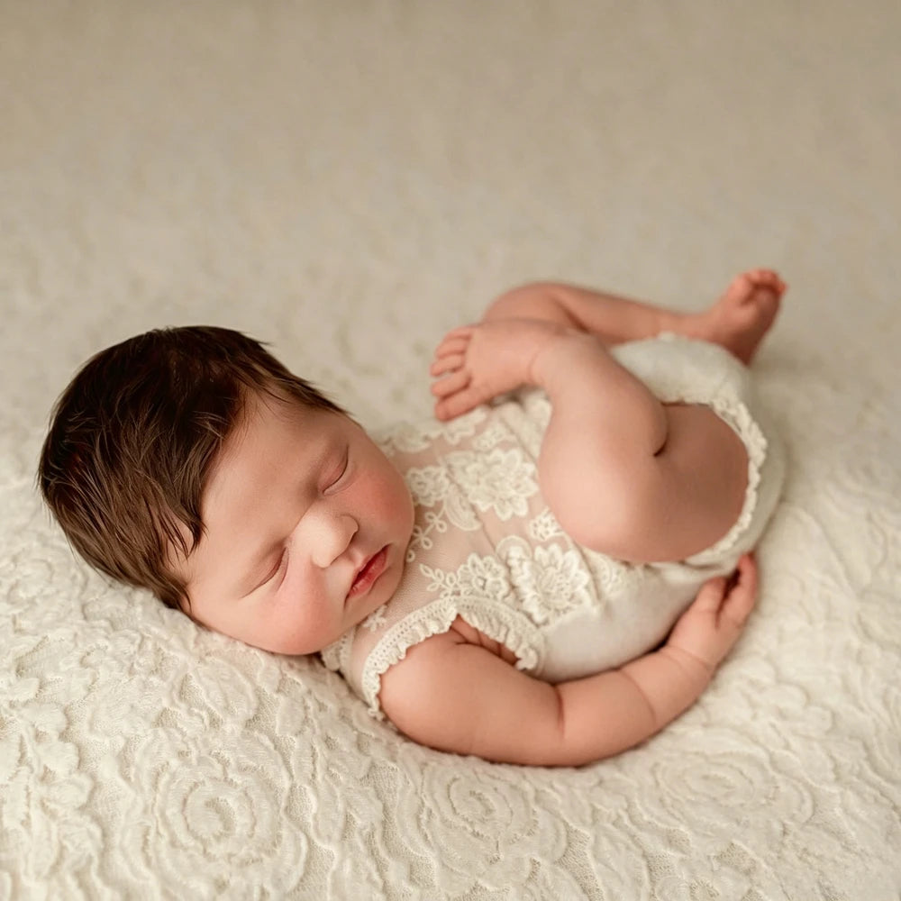 Lace Romper Bodysuit Baby Girl Portrait Picture Clothing