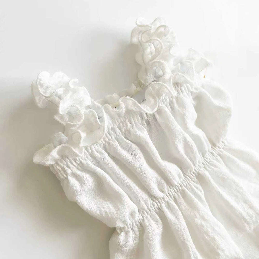 Newborn Photography Props Ruffle Romper Infant Cotton Outfit Soft Knit Baby Photo Shoot Clothes Baby Shower Gift Studio Wear