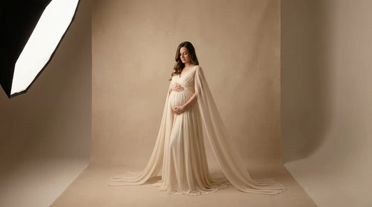 How to Choose the Perfect Maternity Gown for Studio and Outdoor Photoshoots