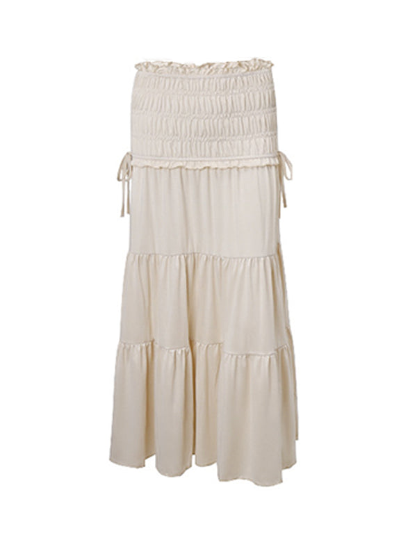 fotobeyou Ivory White Two Piece Set Off Shoulder Ruffle Falbala Bodycon Elegant Maternity Boho Photoshoot Baby Shower Maxi Dress