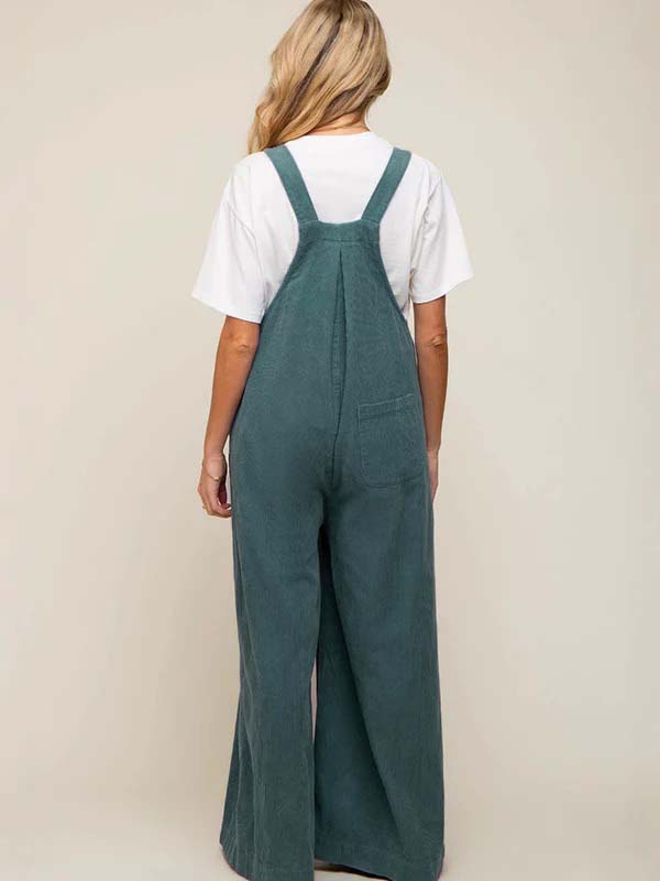fotobeyou Buttons Pockets Daily Going out Maternity Jumpsuits