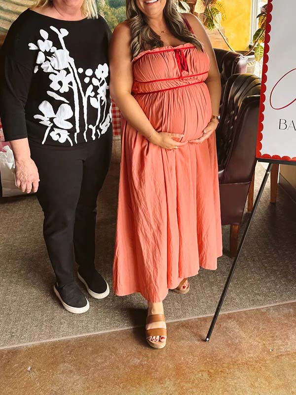 fotobeyou Red Lace-up Spaghetti Strap Ruched Daily Going out Baby Shower Maternity Photoshoot Maxi Dress