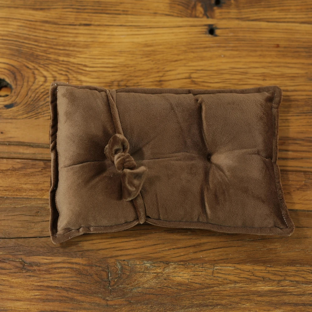 Newborn Photography Props Velvet Bowknot Baby Posing Pillow Set With Headband Fabric Studio Shooting Accessories