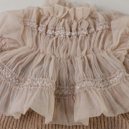 Beige Pleated Chiffon Newborn Photography Set