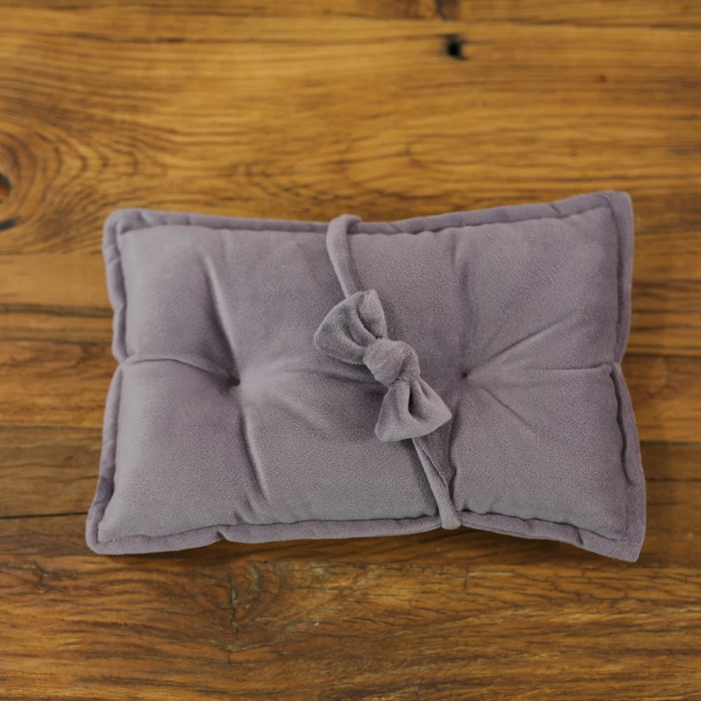 Newborn Photography Props Velvet Bowknot Baby Posing Pillow Set With Headband Fabric Studio Shooting Accessories