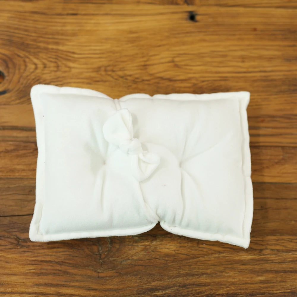 Newborn Photography Props Velvet Bowknot Baby Posing Pillow Set With Headband Fabric Studio Shooting Accessories