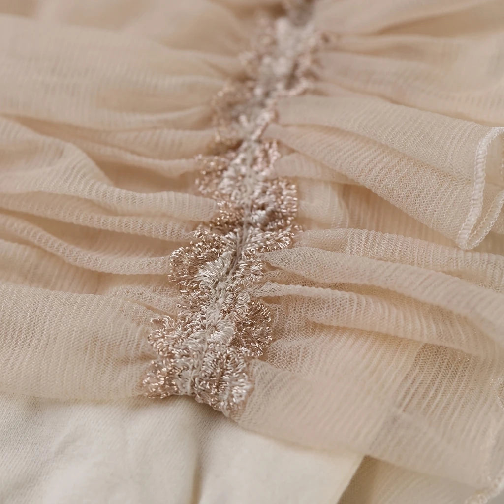 Smocked Chiffon Newborn Photography Set - Ruffled Blouse & Bloomers Outfit