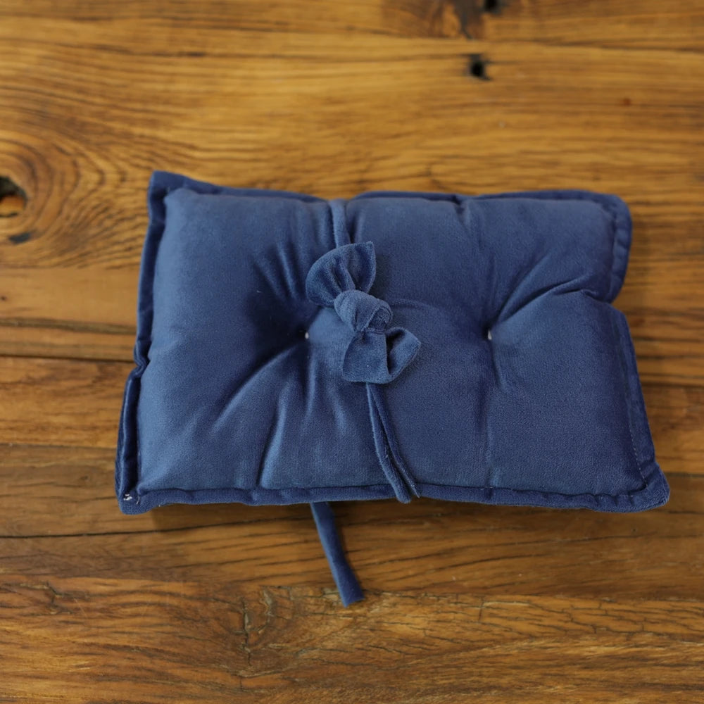 Newborn Photography Props Velvet Bowknot Baby Posing Pillow Set With Headband Fabric Studio Shooting Accessories