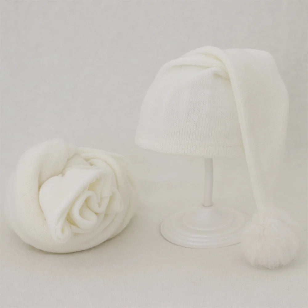 2pcs Wrap Hat Sets Newbornn Boys Girls Swaddle Blanket