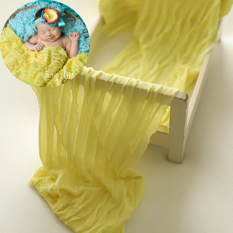 Lace Wraps Ruffle Stretch Fabric Posing Swaddle Baby Bebe Shooting First Photo