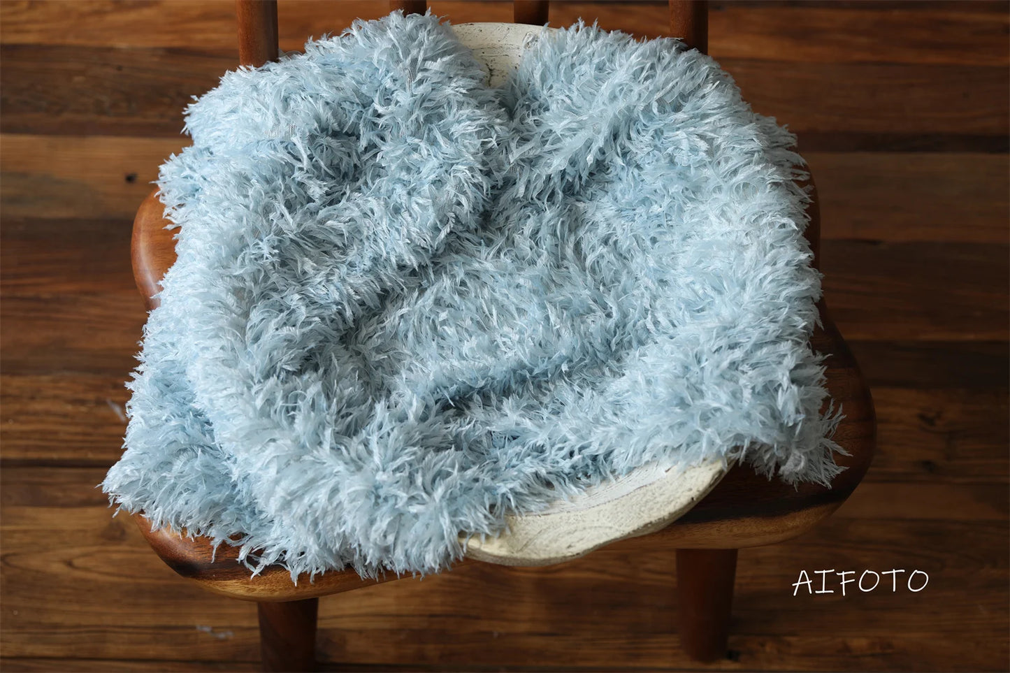 Fur Flokati Soft Curly Faux Cuddly Nest Newborn Basket Filler Baby Layering Blanket Stuffers