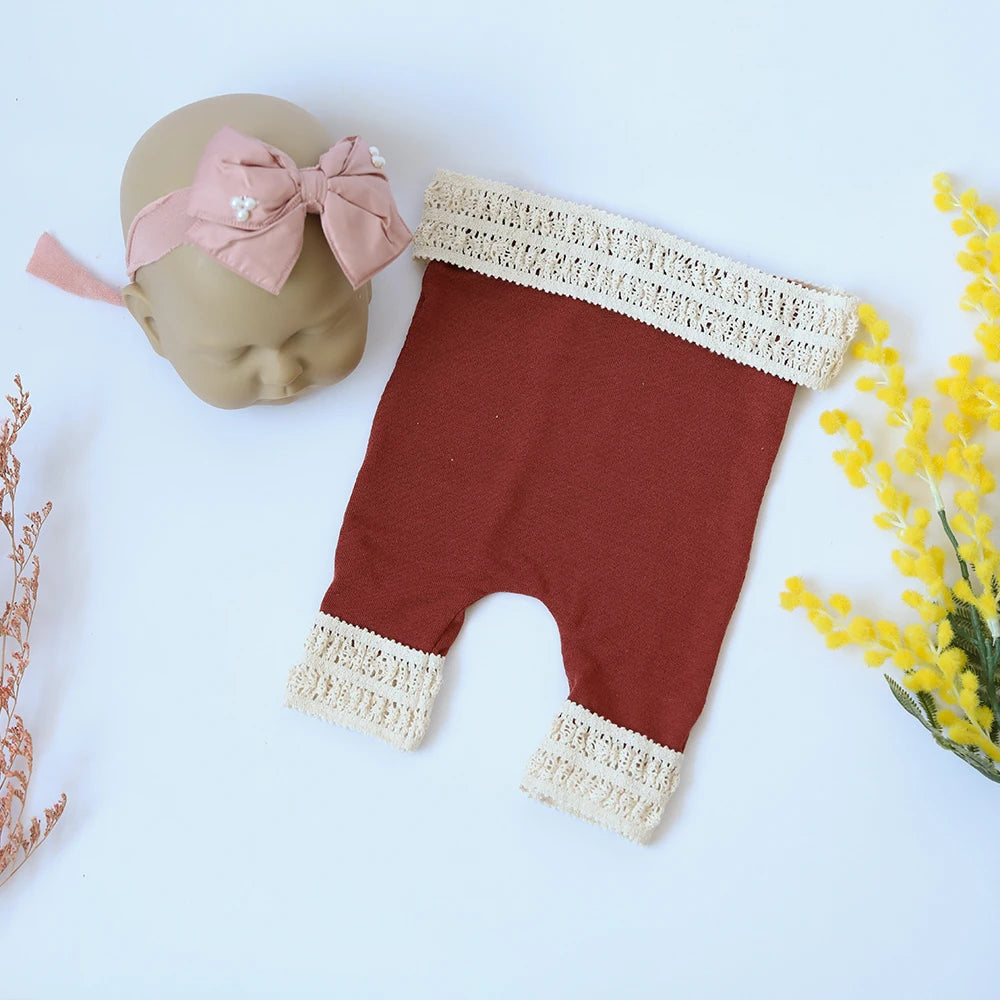 Baby Girl Halo Flower Headbands Lace Romper Bebe Chothing Set