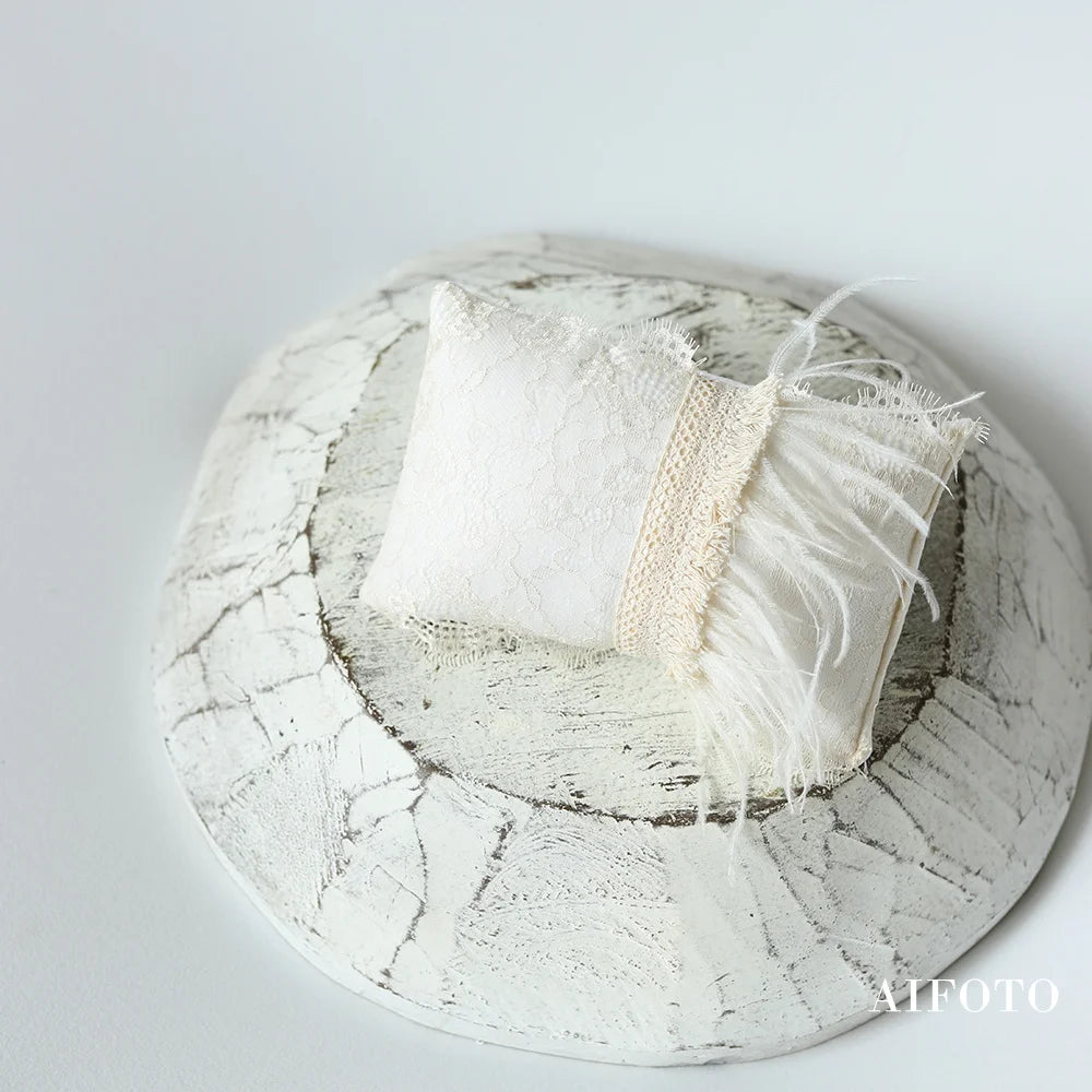 Newborn Photography Props Mini Lace Floral Posing Pillow for Baby Boy and Girl Photo Studio Pose Prop Accessories