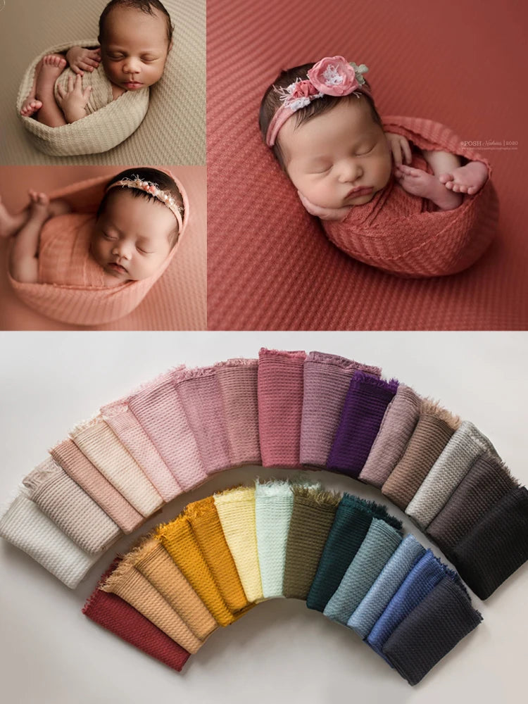 Newborn 28 Colors Bean Bag Frame Backdrop Accessoires De Photographie Fotografia Blanket Waffle Fabric