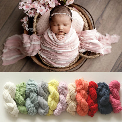 Lace Wraps Ruffle Stretch Fabric Posing Swaddle Baby Bebe Shooting First Photo