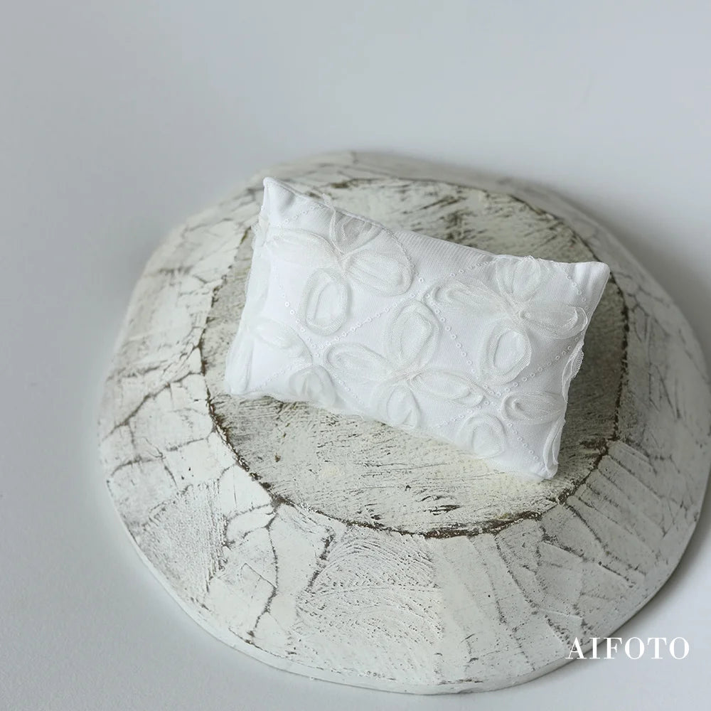Newborn Photography Props Mini Lace Floral Posing Pillow for Baby Boy and Girl Photo Studio Pose Prop Accessories
