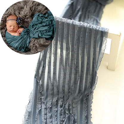Lace Wraps Ruffle Stretch Fabric Posing Swaddle Baby Bebe Shooting First Photo