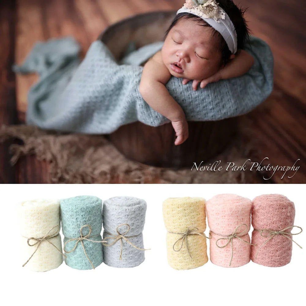 Sweater Knit Posing Fabric Blanket Bean Bag Backdrop Baby Photo Soft Stretchy Wraps Backgrounds