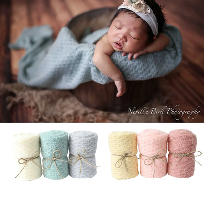 Sweater Knit Posing Fabric Blanket Bean Bag Backdrop Baby Photo Soft Stretchy Wraps Backgrounds