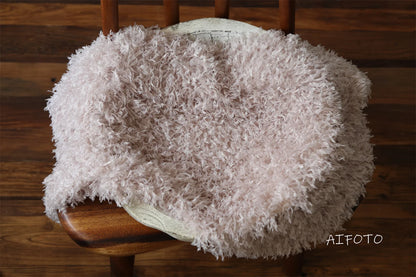 Fur Flokati Soft Curly Faux Cuddly Nest Newborn Basket Filler Baby Layering Blanket Stuffers