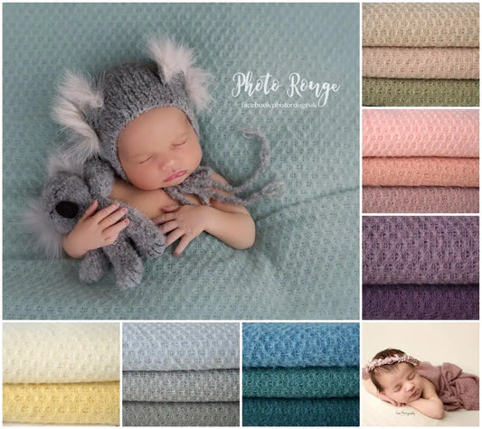Sweater Knit Posing Fabric Blanket Bean Bag Backdrop Baby Photo Soft Stretchy Wraps Backgrounds