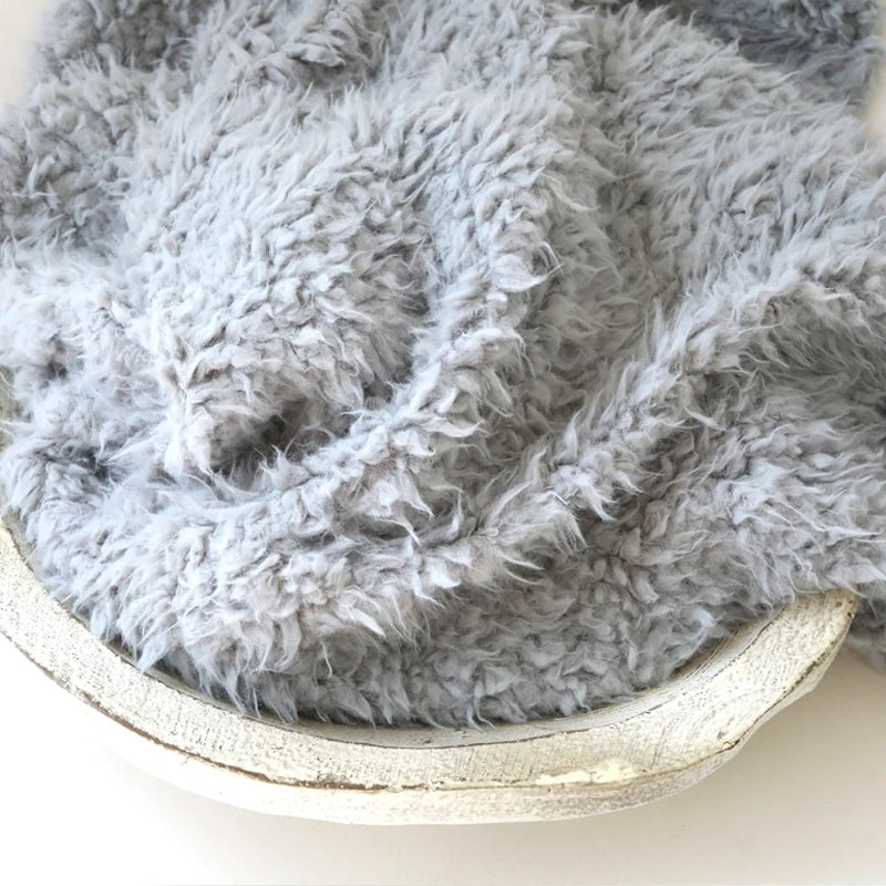 Newborn Backdrop Faux Fur Flokati Rug Blanket Shoot Studio Set Baby Basket Stuffer Posing
