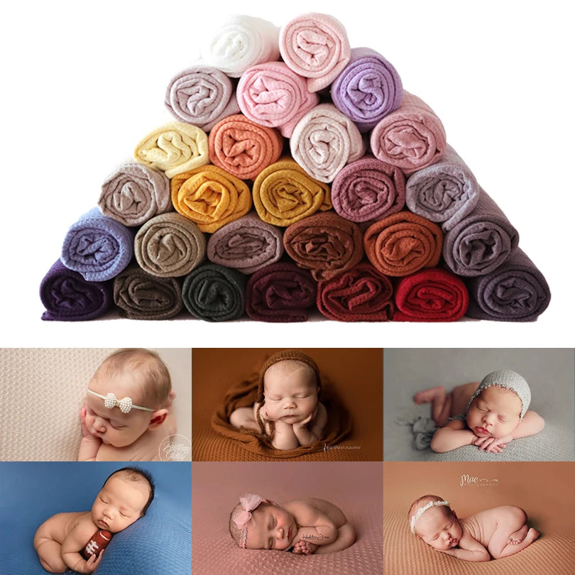 Newborn 28 Colors Bean Bag Frame Backdrop Accessoires De Photographie Fotografia Blanket Waffle Fabric