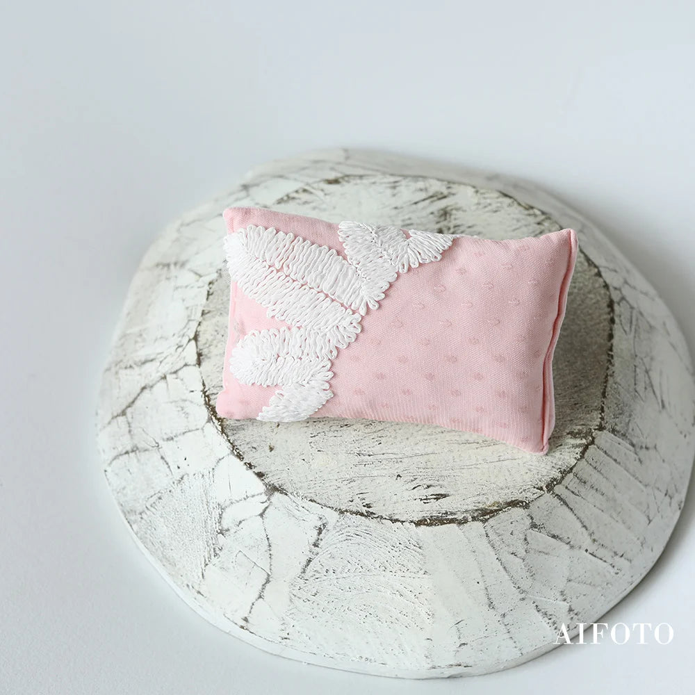 Newborn Photography Props Mini Lace Floral Posing Pillow for Baby Boy and Girl Photo Studio Pose Prop Accessories