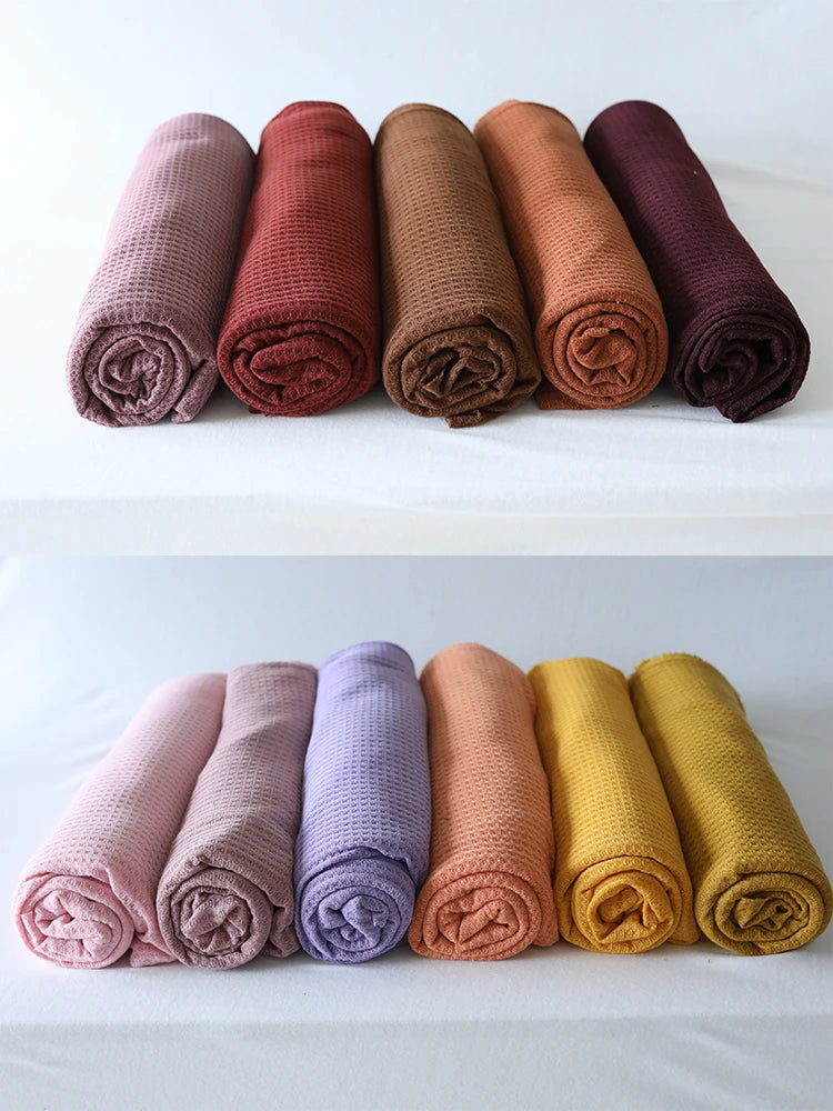 Newborn 28 Colors Bean Bag Frame Backdrop Accessoires De Photographie Fotografia Blanket Waffle Fabric