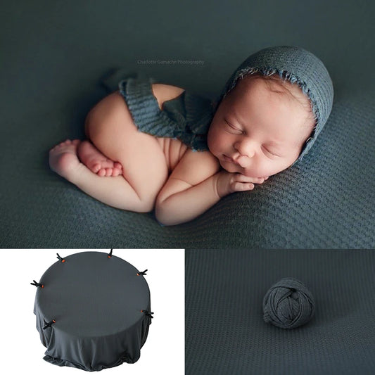 Newborn 28 Colors Bean Bag Frame Backdrop Accessoires De Photographie Fotografia Blanket Waffle Fabric