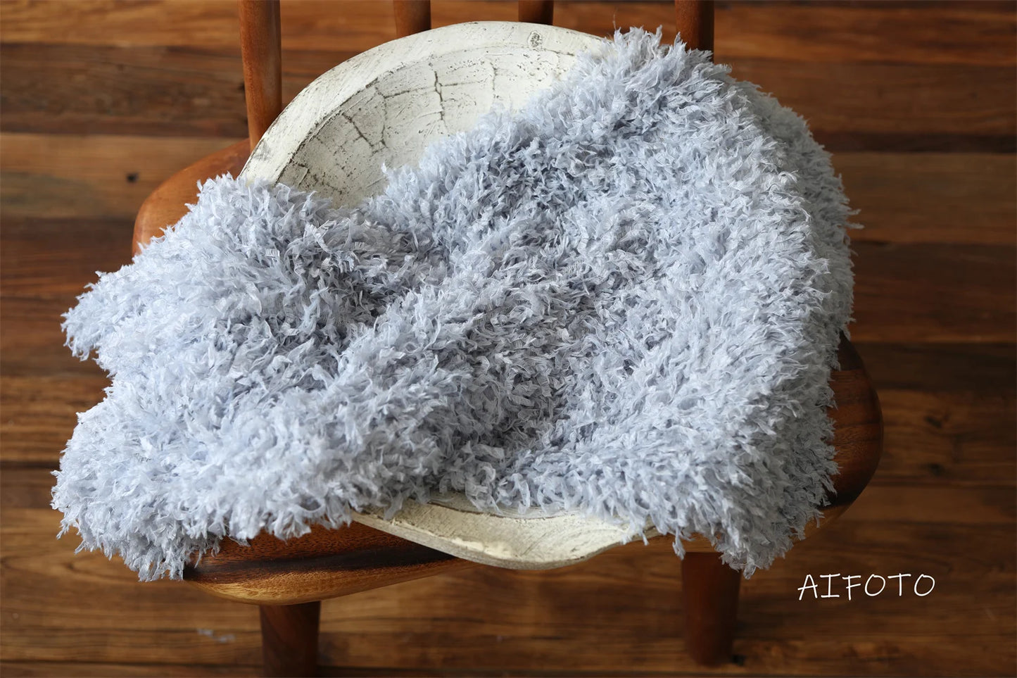 Fur Flokati Soft Curly Faux Cuddly Nest Newborn Basket Filler Baby Layering Blanket Stuffers