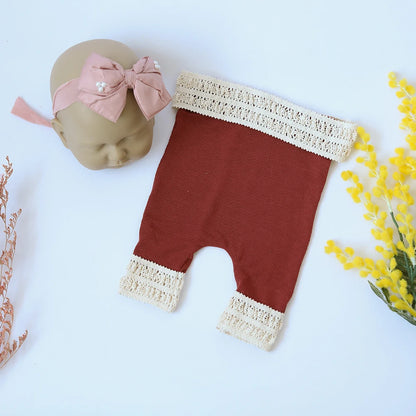 Baby Girl Halo Flower Headbands Lace Romper Bebe Chothing Set