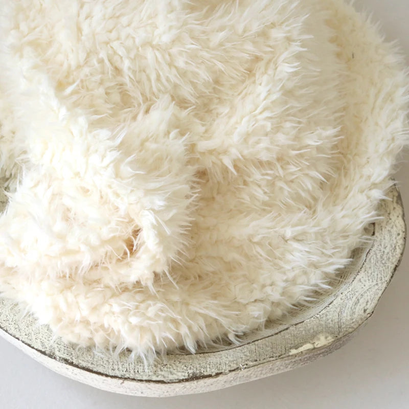 Newborn Backdrop Faux Fur Flokati Rug Blanket Shoot Studio Set Baby Basket Stuffer Posing