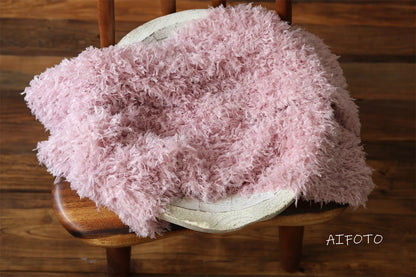 Fur Flokati Soft Curly Faux Cuddly Nest Newborn Basket Filler Baby Layering Blanket Stuffers