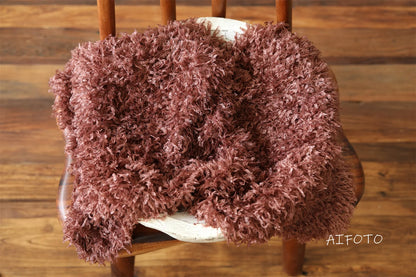 Fur Flokati Soft Curly Faux Cuddly Nest Newborn Basket Filler Baby Layering Blanket Stuffers