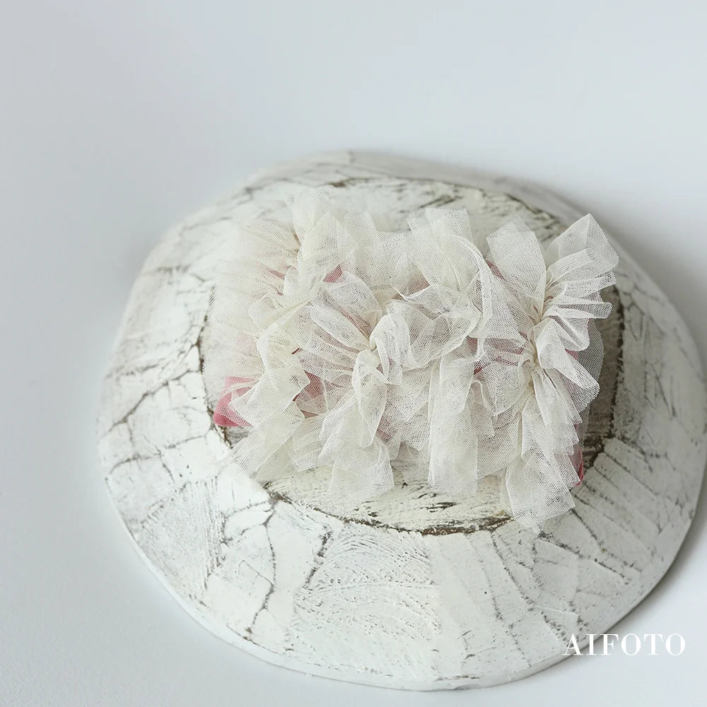 Newborn Photography Props Mini Lace Floral Posing Pillow for Baby Boy and Girl Photo Studio Pose Prop Accessories