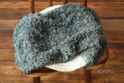 Fur Flokati Soft Curly Faux Cuddly Nest Newborn Basket Filler Baby Layering Blanket Stuffers