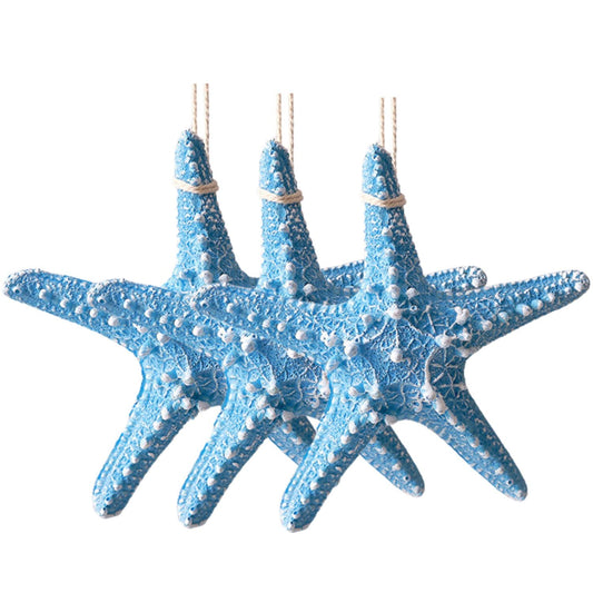 Newborn Studio Photography Prop | Mediterranean Beach Starfish D127 | Pack of 3 | Blue