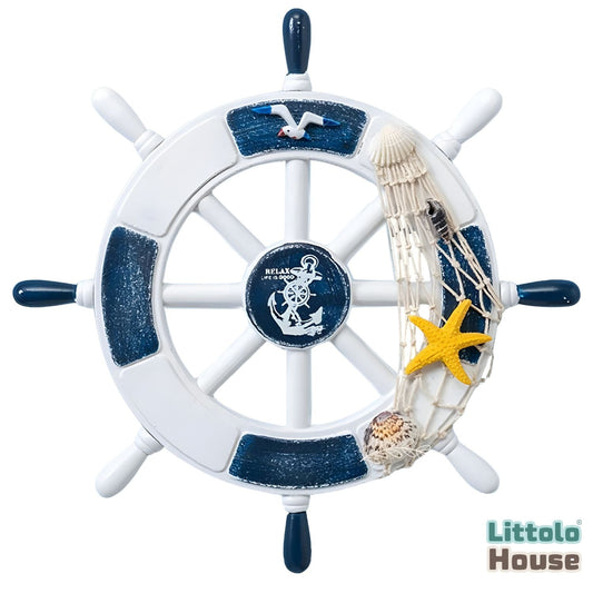 Newborn Studio Photography Prop | Baby Captain's Wheel | Miniature Wooden Decorative