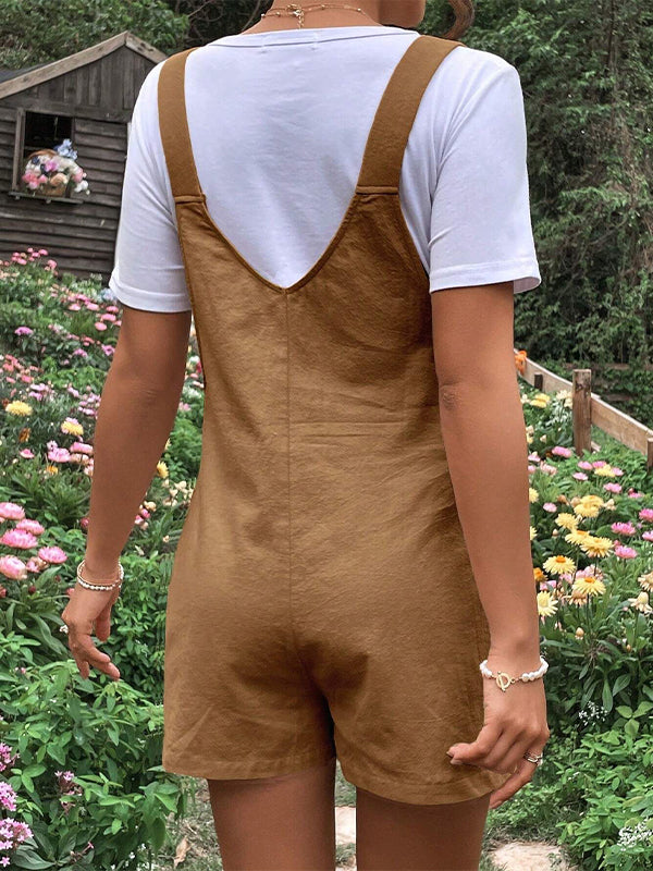 fotobeyou Pockets Buttons Adjusted Daily Casual Fashion Waist Overall Pants Maternity Jumpsuit