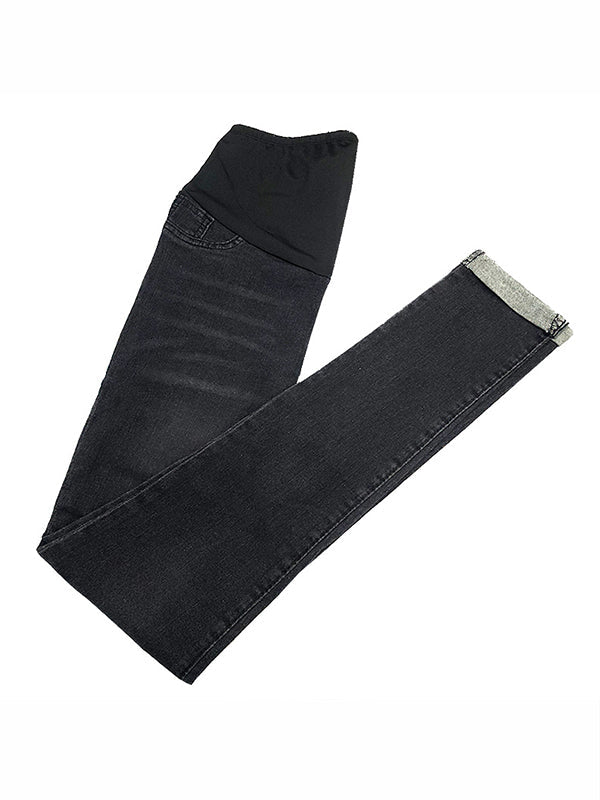 fotobeyou Over Belly Comfy Stretch High Waisted Denim Pregnancy Pants Maternity Skinny Jeans