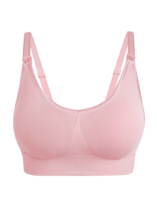fotobeyou Full Bust Seamless Nursing Bras Maternity Bra for Breastfeeding Pregnancy Wireless Bralette with Pads