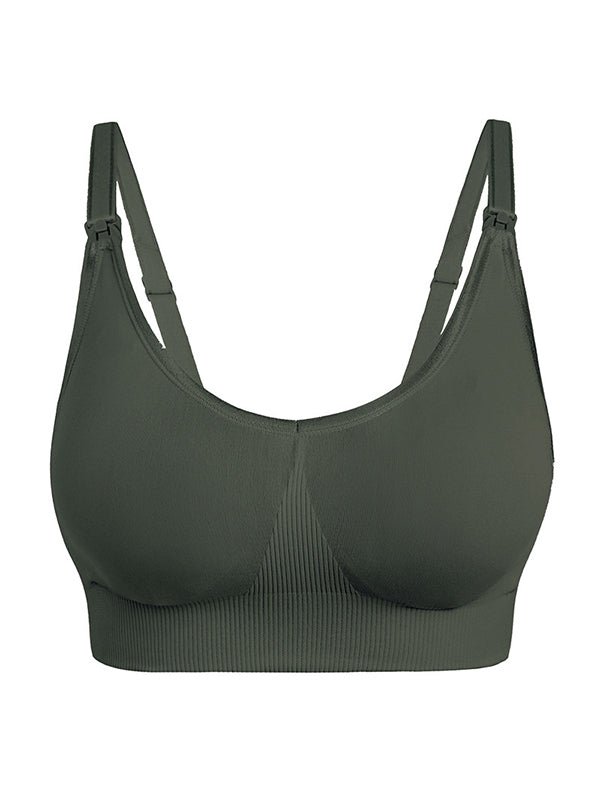 fotobeyou Full Bust Seamless Nursing Bras Maternity Bra for Breastfeeding Pregnancy Wireless Bralette with Pads