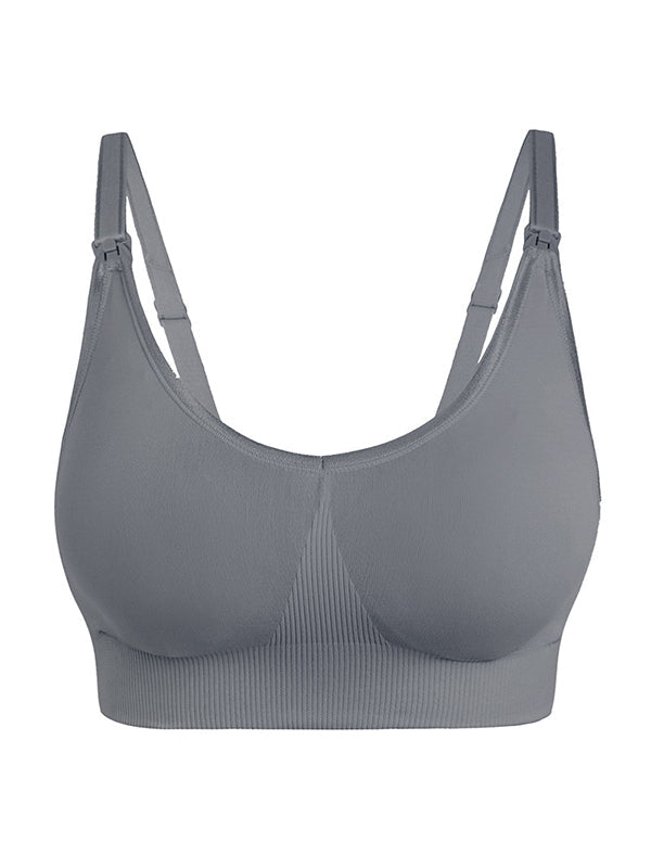 fotobeyou Full Bust Seamless Nursing Bras Maternity Bra for Breastfeeding Pregnancy Wireless Bralette with Pads