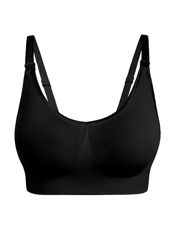 fotobeyou Full Bust Seamless Nursing Bras Maternity Bra for Breastfeeding Pregnancy Wireless Bralette with Pads